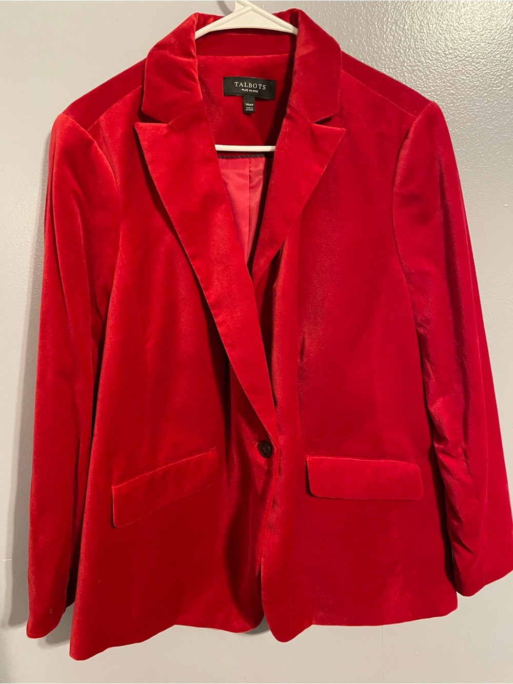 Talbots Red Velvet Blazer